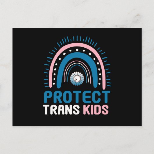 Protect Trans Kids Transgender Flag LGBTI Briefkaart (Voorkant)