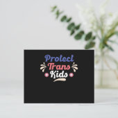 Protect Trans Kids Transgender Flag LGBTI Briefkaart (Staand voorkant)