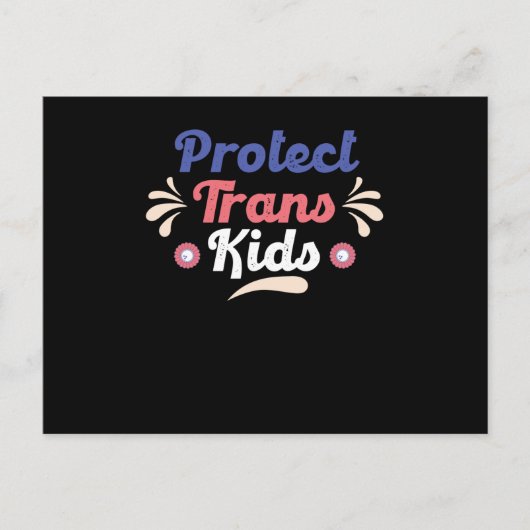 Protect Trans Kids Transgender Flag LGBTI Briefkaart (Voorkant)