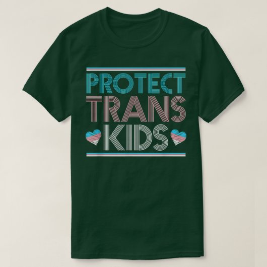 Protect Trans Kids Transgender Flag T-Shirt (Design voorkant)