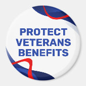 Protect Veterans Benefits Political Magneet (Voorkant)
