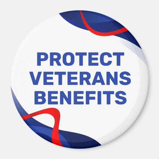 Protect Veterans Benefits Political Magneet (Voorkant)