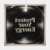 Protect Your Energy Glas Ornament (Achterkant)