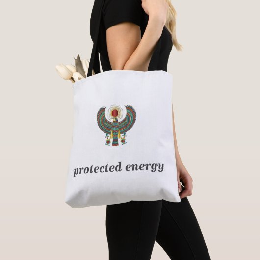 Protect Your Energy Horus Eye Egyptian Symbol Desi Tote Bag (Dichtbij)