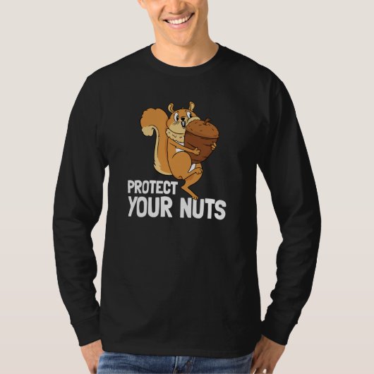 Protect Your Nuts Deez Nuts Men's Squirrel Deez Nu T-shirt (Voorkant)