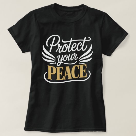 Protect Your Peace Calligraphy Tee T-shirt (Design voorkant)