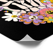 Protect Your Peace Flower Skull Skeleton Hand Ment Poster (Hoek)