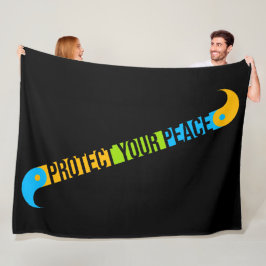 Protect Your Peace Mental Health Wellness Mindful Fleece Deken