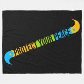 Protect Your Peace Mental Health Wellness Mindful Fleece Deken (Voorkant (Horizontaal))