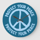 Protect Your Peace Mental Health Wellness Mindful Grote Klok (Voorkant)