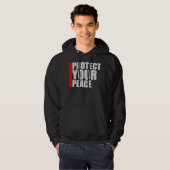Protect Your Peace Mental Health Wellness Mindful Hoodie (Voorkant volledig)