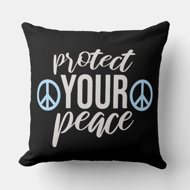 Protect Your Peace Mental Health Wellness Mindful Kussen (Voorkant)