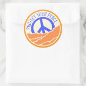 Protect Your Peace Mental Health Wellness Mindful Ronde Sticker (Tas)