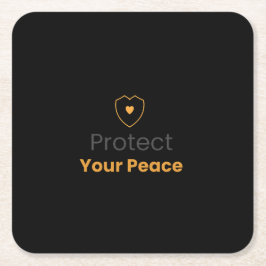 Protect Your Peace – Minimal Motivational Drink Co Kartonnen Onderzetters