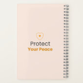 Protect Your Peace – Minimal Motivational Quote No Notitieboek (Achterkant)