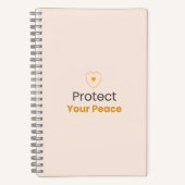 Protect Your Peace – Minimal Motivational Quote No Notitieboek (Voorkant)