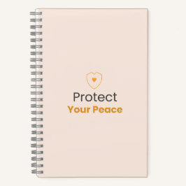 Protect Your Peace – Minimal Motivational Quote No Notitieboek