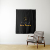 Protect Your Peace – Minimal Motivational Wall Tap Wandkleed (In situ)
