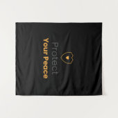 Protect Your Peace – Minimal Motivational Wall Tap Wandkleed (Voorkant (horizontaal))