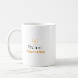 Protect Your Peace Minimal Quote Mug Koffiemok