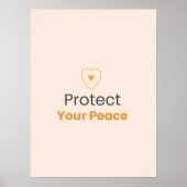Protect Your Peace – Minimal Quote Poster (Voorkant)