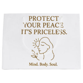 Protect Your Peace — Minimalist Self-Care Quote Groot Cadeauzakje