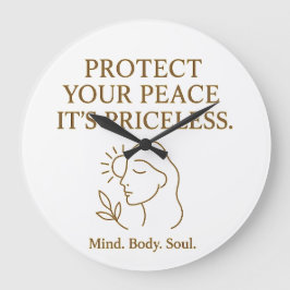 Protect Your Peace — Minimalist Self-Care Quote Grote Klok