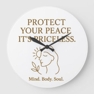Protect Your Peace — Minimalist Self-Care Quote Grote Klok