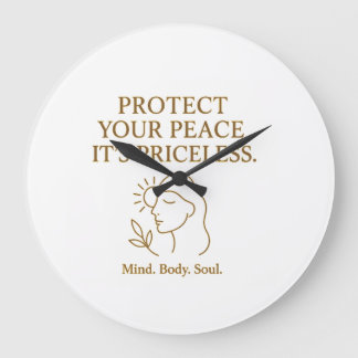 Protect Your Peace — Minimalist Self-Care Quote Grote Klok