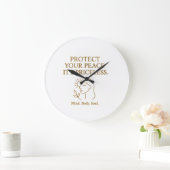 Protect Your Peace — Minimalist Self-Care Quote Grote Klok (Huis)
