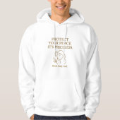 Protect Your Peace — Minimalist Self-Care Quote Hoodie (Voorkant)
