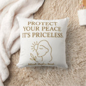 Protect Your Peace — Minimalist Self-Care Quote Kussen (Deken)