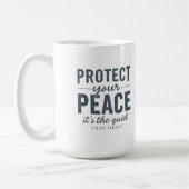 Protect Your Peace: Quiet Healing Typography Koffiemok (Links)
