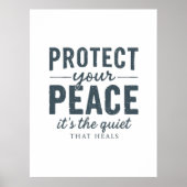 Protect Your Peace: Quiet Healing Typography Poster (Voorkant)