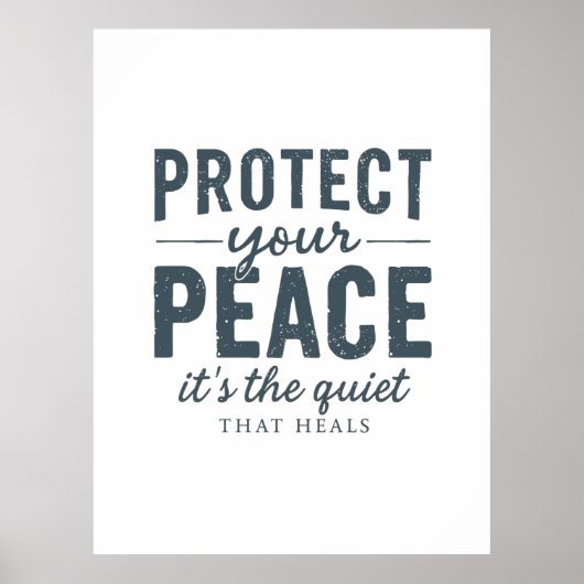 Protect Your Peace: Quiet Healing Typography Poster (Voorkant)