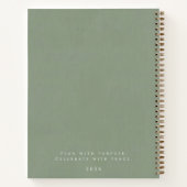Protect Your Peace Sage Green Wedding Planner Notitieboek (Achterkant)