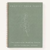 Protect Your Peace Sage Green Wedding Planner Notitieboek (Voorkant)