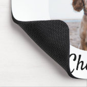 Protected By Dog Photo Paw Print Design Muismat (Hoek)