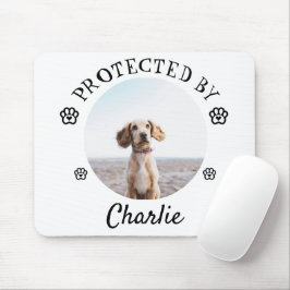 Protected By Dog Photo Paw Print Design Muismat