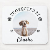 Protected By Dog Photo Paw Print Design Muismat (Voorkant)