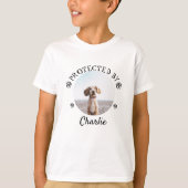 Protected By Dog Photo Paw Print Design T-shirt (Voorkant)