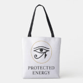 Protected Energy – Minimal Eye of Horus Symbol | Tote Bag (Achterkant)
