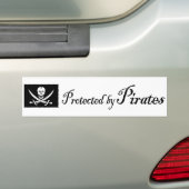 ProtectedbyPiraten,Bumpersticker Bumpersticker (Op auto)