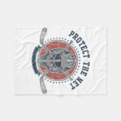 Protecteer het Net Hockeyliefhebber Puck-ontwerp Fleece Deken (Voorkant (Horizontaal))