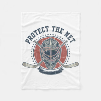 Protecteer het Net Hockeyliefhebber Puck-ontwerp  Fleece Deken