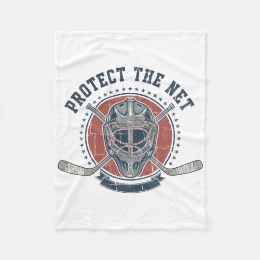 Protecteer het Net Hockeyliefhebber Puck-ontwerp Fleece Deken (Voorkant)