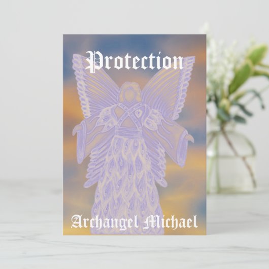 Protection Archangel Michael-Customize Kaart (Staand voorkant)