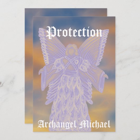 Protection Archangel Michael-Customize Kaart (Voorkant / Achterkant)