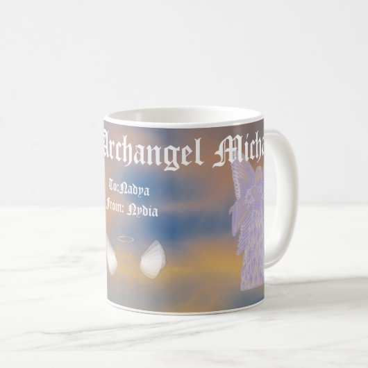 Protection Archangel Michael-Customize Koffiemok (Voorkant rechts)