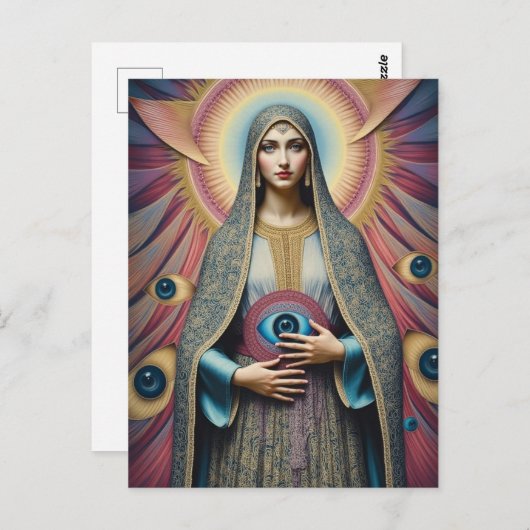  Protection From Evil Mary Briefkaart (Voorkant / Achterkant)